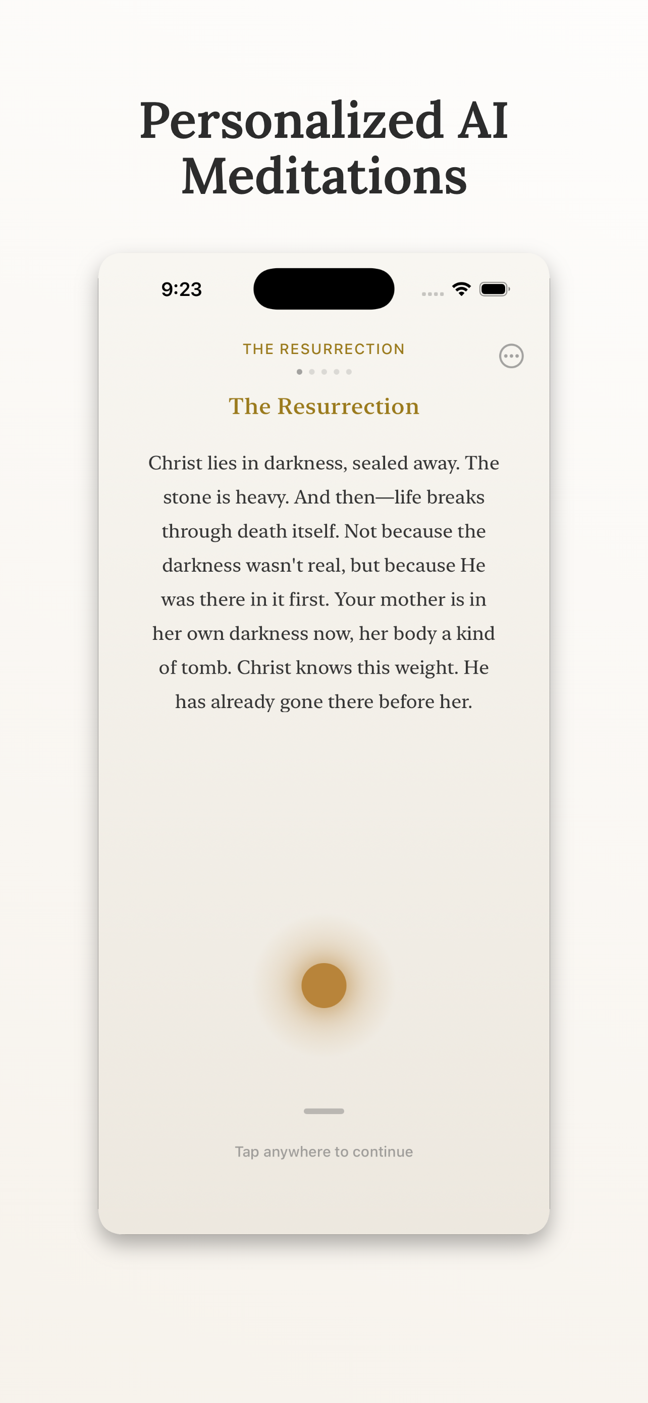 AI-generated meditation personalized to your intention